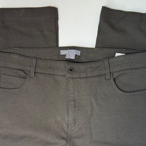 Vince women’s stretch jeans in olive green. 12.